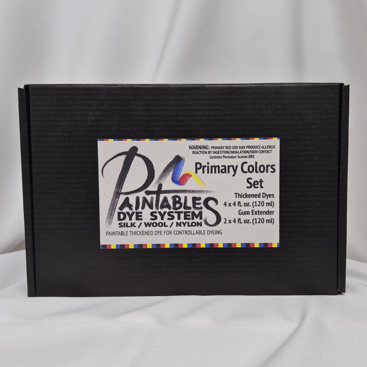 Black Box with Colorful able highlighting Black, Blue, Red and Yellow in the Logo Artwork